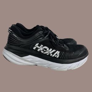 Hoka One One Women's Bondi 7 Running Shoes Black White Size 7